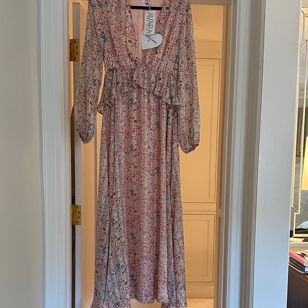 Buddy Love Pink Floral Long Sleeve Dress